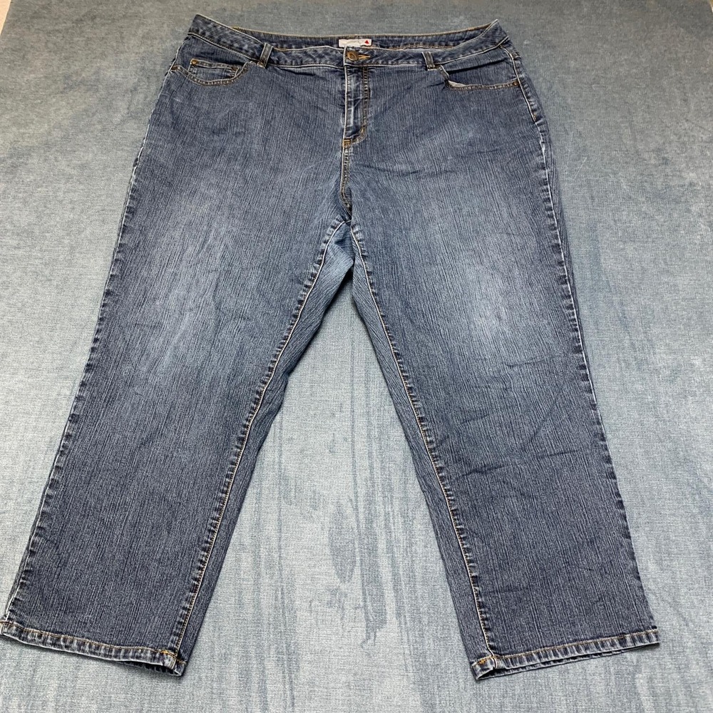 Fashion Bug Wilshire Jeans Womens 6 42x27 Blue Denim Stretch Straight Leg Cozy